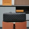 3 Louis Vuitton This Sac Plat 24H bag is crafted from Monogram-embossed Taurillon leather.