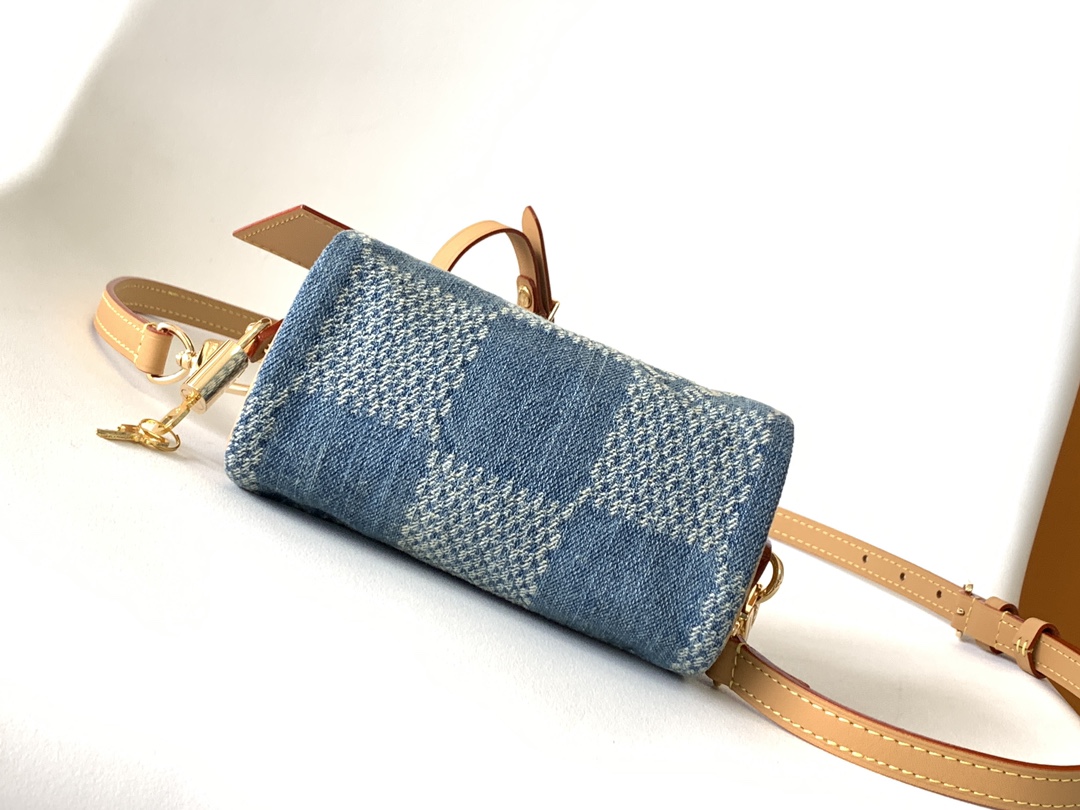 3 Louis Vuitton N40682 — FW New Denim Collection. The Sunset bag takes center stage in Monogram Denim canvas.
