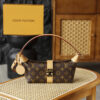 3 Louis Vuitton The Pochette Mia lunchbox bag delivers a stunning visual impact, exuding an air of vintage chic that is off the charts. Its magnetic S-lock clasp serves not only as a decorative accent but also as a symbol of exquisite craftsmanship and quality.