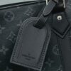 4 Louis Vuitton M46451 Black Monogram: A spacious handbag from the Sac Plat collection, the Sac Plat 24H features leather trim.