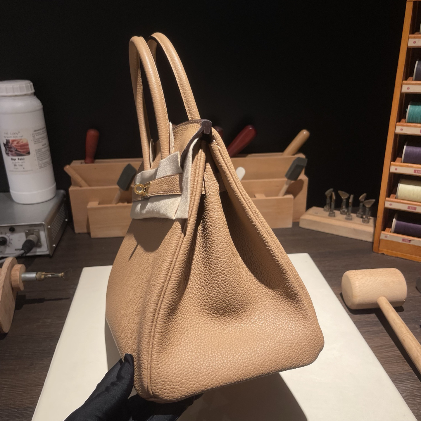 Birkin Platinum 30cm Togo Leather [Milk Tea Color] Gold Hardware