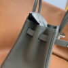 Birkin Platinum 25cm, original imported Togo leather, [Rainy Gray], silver hardware.