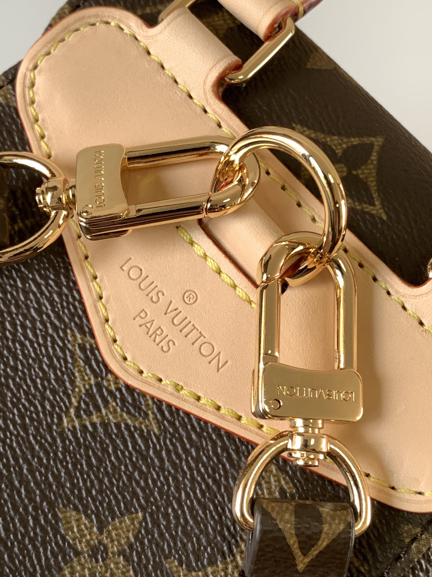 5 Louis Vuitton This Montsouris Mini features Monogram coated canvas with cowhide leather trim.