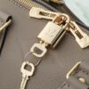 5 Louis Vuitton M59273 Grey — Full Leather Embossed Speedy "Pillow" Bag — Speedy Bandoulière 25 Handbag (M58947)