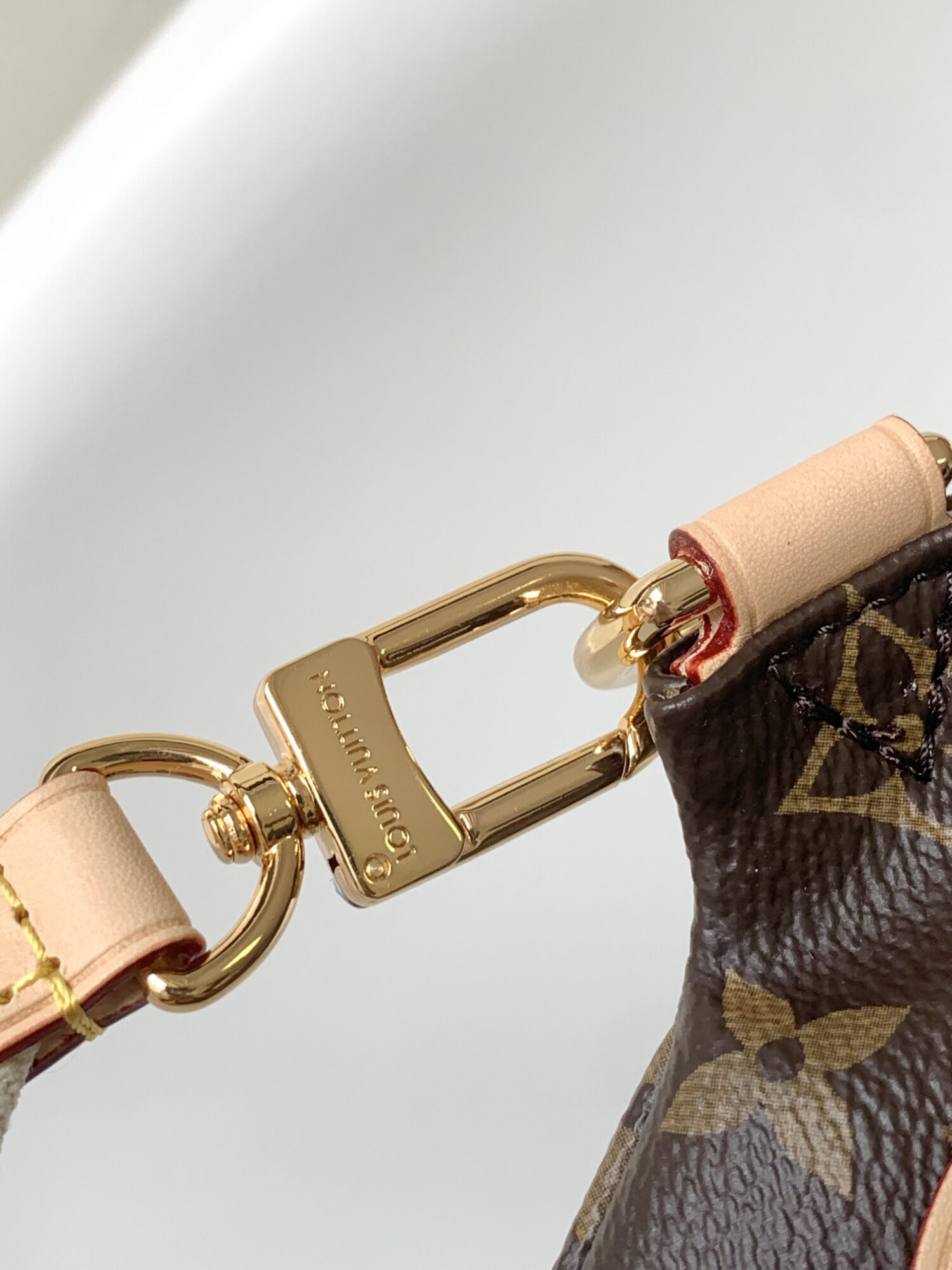 6 Louis Vuitton The M46784 High-Rise Bag is crafted from Montaigne-coated canvas.