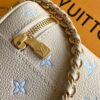 Louis Vuitton M27744 Blue Silk-Screen Print, Full Leather Bag — Vanity Chain Pouch