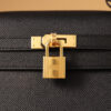 7 Hermes Kelly bag, black, 25cm, with gold hardware.