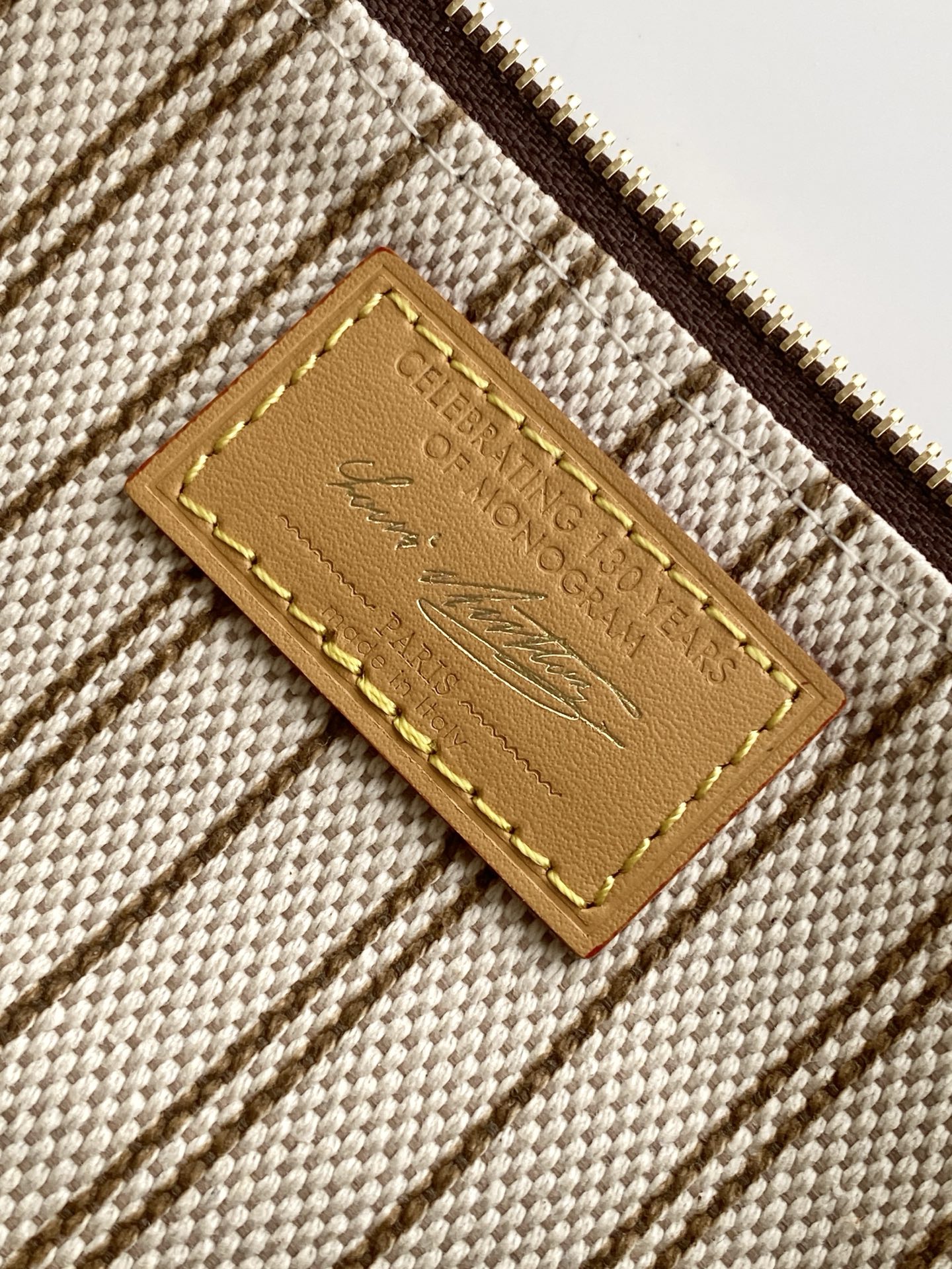 8 Louis Vuitton This Pochette Accessoires handbag is specially designed to celebrate the birth of the Louis Vuitton Monogram pattern.