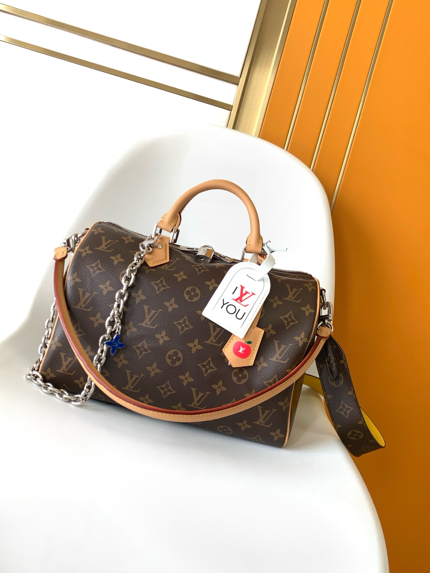 Louis Vuitton The Speedy Soft 30 Boho handbag is made from classic Monogram coated canvas.