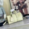 Louis Vuitton M14078 Light Khaki Green Pillow Bag. This Keepall 25 handbag is made of Monogram Eclipse Reverse canvas.