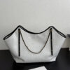 OHANEL 26c Raffia Woven Tote Bag, White, Large Size