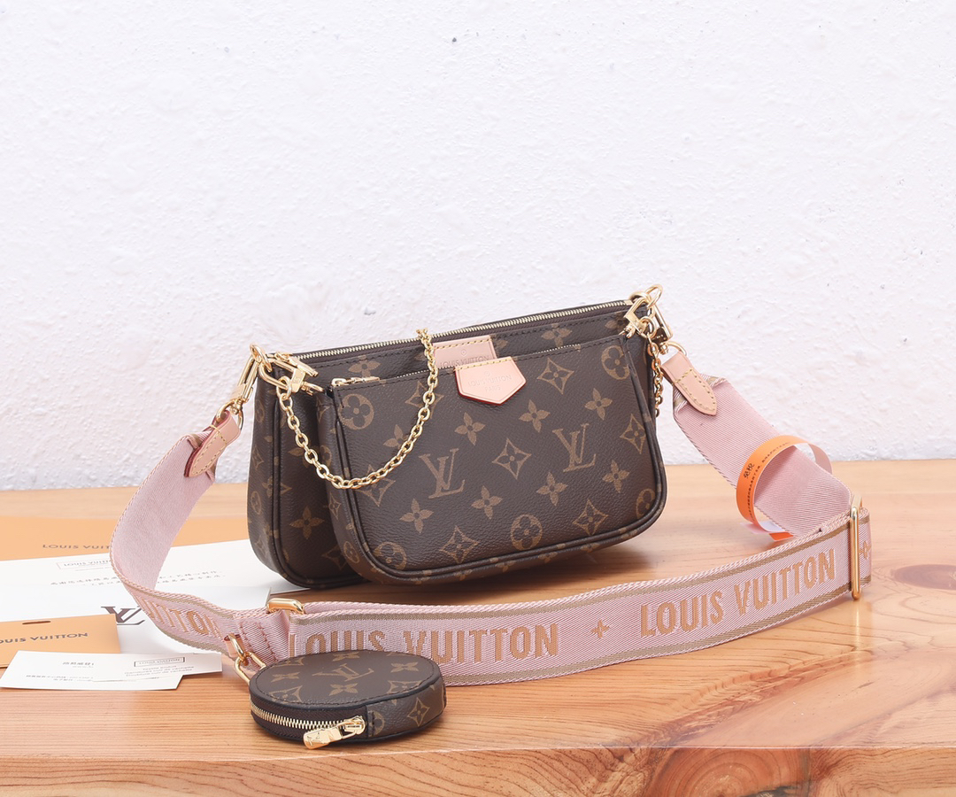 Louis Vuitton Multi Pochette Accessoires handbag collection; Pochette Accessoires clutch bag