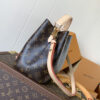 1 Louis Vuitton M46581 Monogram Canvas Mini Bucket Bag Series NÉONOÉ BB Handbag, featuring a Monogram canvas BB adorned with natural leather.