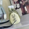 1 Louis Vuitton M14078 Light Khaki Green Pillow Bag. This Keepall 25 handbag is made of Monogram Eclipse Reverse canvas.
