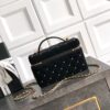 2 OHANEL 25k Black Velvet Diamond-Studded Crescent Bag