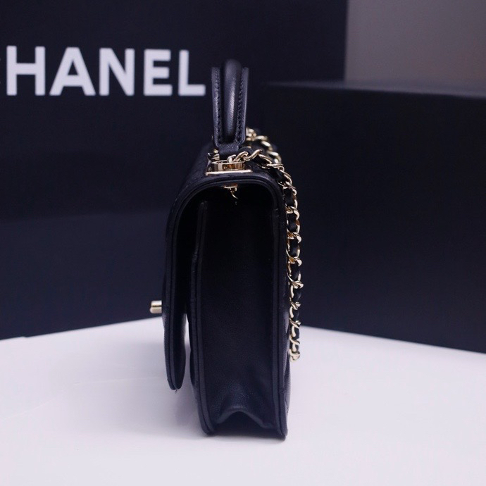 2 Chanel 25s handle with diamond embellishment