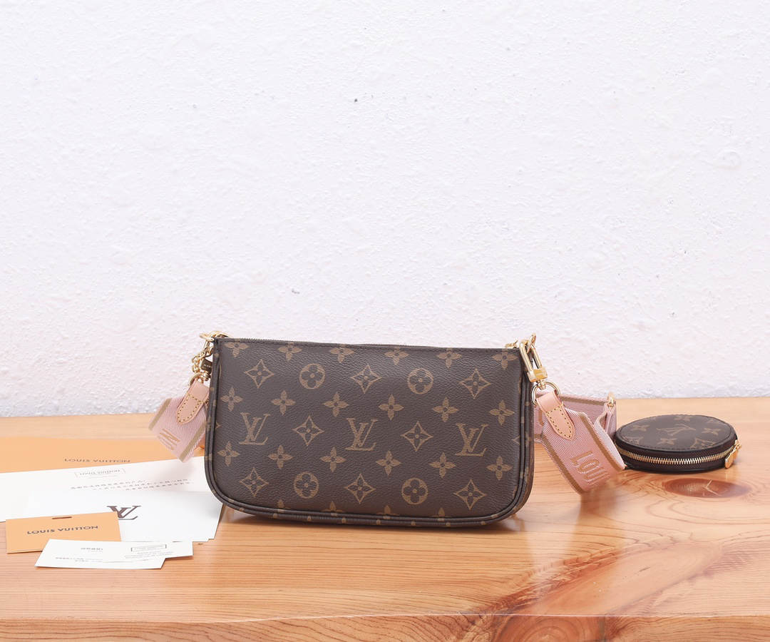 Louis Vuitton Multi Pochette Accessoires handbag collection; Pochette Accessoires clutch bag