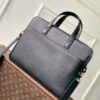 2 Louis Vuitton The M15258 Gate briefcase is crafted from waxed cowhide leather, featuring a supple design and ample space.