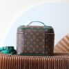 2 Louis Vuitton M12667 Green This Nice BB cosmetic bag is made from Monogram Macassar canvas.