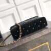 3 OHANEL 25k Black Velvet Diamond-Studded Crescent Bag