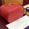 3 Louis Vuitton M25855 Red Small! New Season NICE NANO Bag with Grain Texture. This Nice Nano bag features a grained finish.