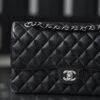 3 Classic Flap, Medium, Black and Silver, Authenticated Version 👜