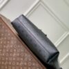 3 Louis Vuitton M27856 This Vagabond Hobo handbag is made of Monogram Midnight coated canvas with tonal calfskin leather trim.