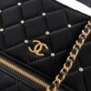4 OHANEL 25k Black Velvet Diamond-Studded Crescent Bag