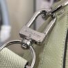 4 Louis Vuitton M14078 Light Khaki Green Pillow Bag. This Keepall 25 handbag is made of Monogram Eclipse Reverse canvas.
