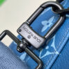 4 Louis Vuitton M46803 Blue Pillow Bag 🦍🦍 This Keepall Bandoulière 25 handbag is made of coated canvas.