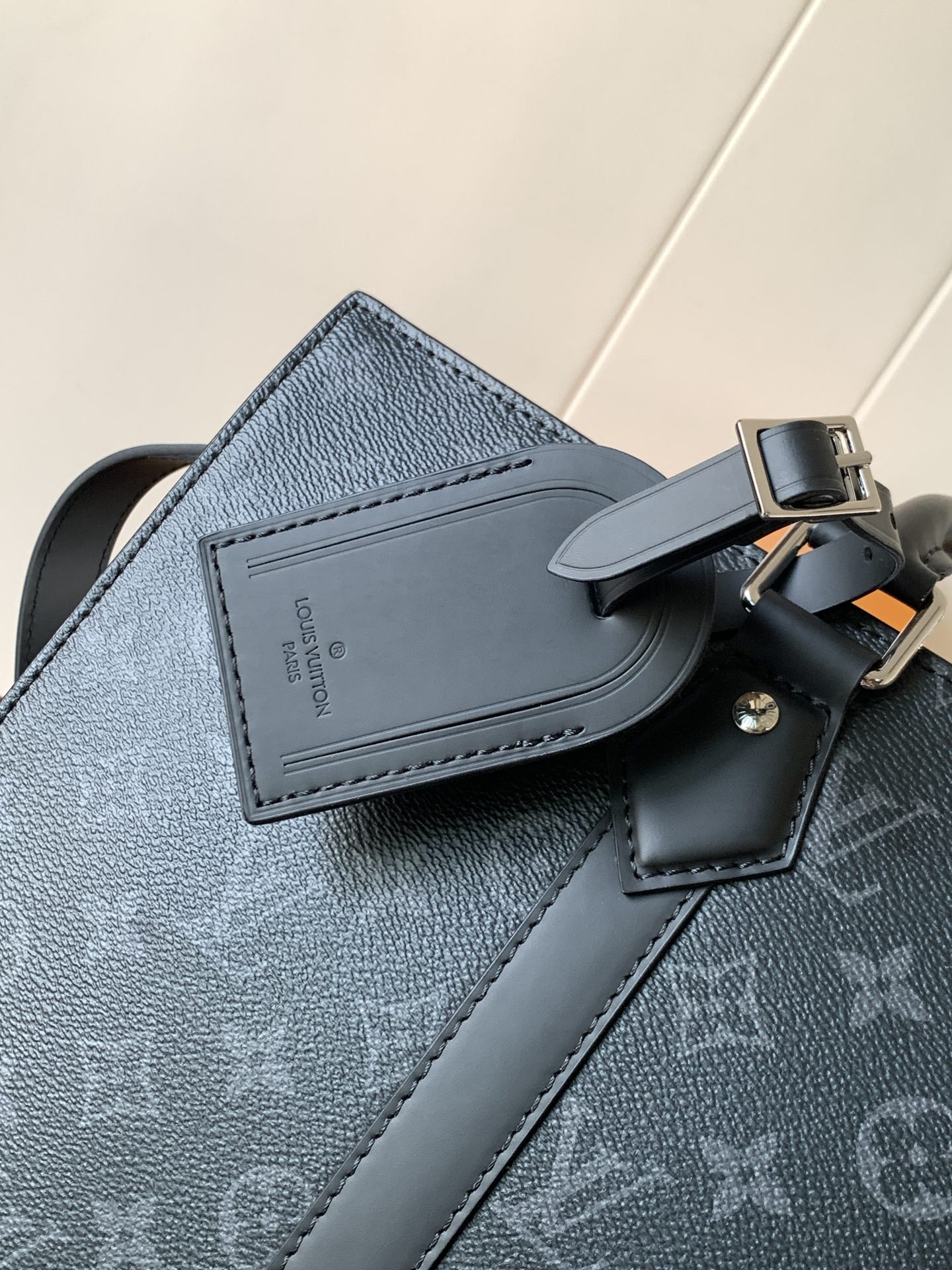 5 Louis Vuitton The M11742 black floral briefcase with zipper and 163C microcode chip is a Sac Plat 24H handbag with the elegant style of Monogram Eclipse coated canvas.