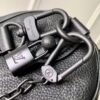 5 Louis Vuitton The M23807 black Speedy P9 Bandoulière 20 handbag is crafted from glossy calfskin leather.
