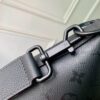 5 Louis Vuitton M27856 This Vagabond Hobo handbag is made of Monogram Midnight coated canvas with tonal calfskin leather trim.