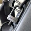 5 Louis Vuitton M11370 Black embossed leather bag with black chain.