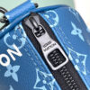 5 Louis Vuitton M46803 Blue Pillow Bag 🦍🦍 This Keepall Bandoulière 25 handbag is made of coated canvas.