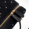 6 OHANEL 25k Black Velvet Diamond-Studded Crescent Bag