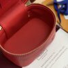 6 Louis Vuitton M25855 Red Small! New Season NICE NANO Bag with Grain Texture. This Nice Nano bag features a grained finish.