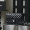 6 Classic Flap, Medium, Black and Silver, Authenticated Version 👜