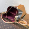7 Louis Vuitton M46581 Monogram Canvas Mini Bucket Bag Series NÉONOÉ BB Handbag, featuring a Monogram canvas BB adorned with natural leather.