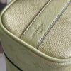 8 Louis Vuitton M14078 Light Khaki Green Pillow Bag. This Keepall 25 handbag is made of Monogram Eclipse Reverse canvas.