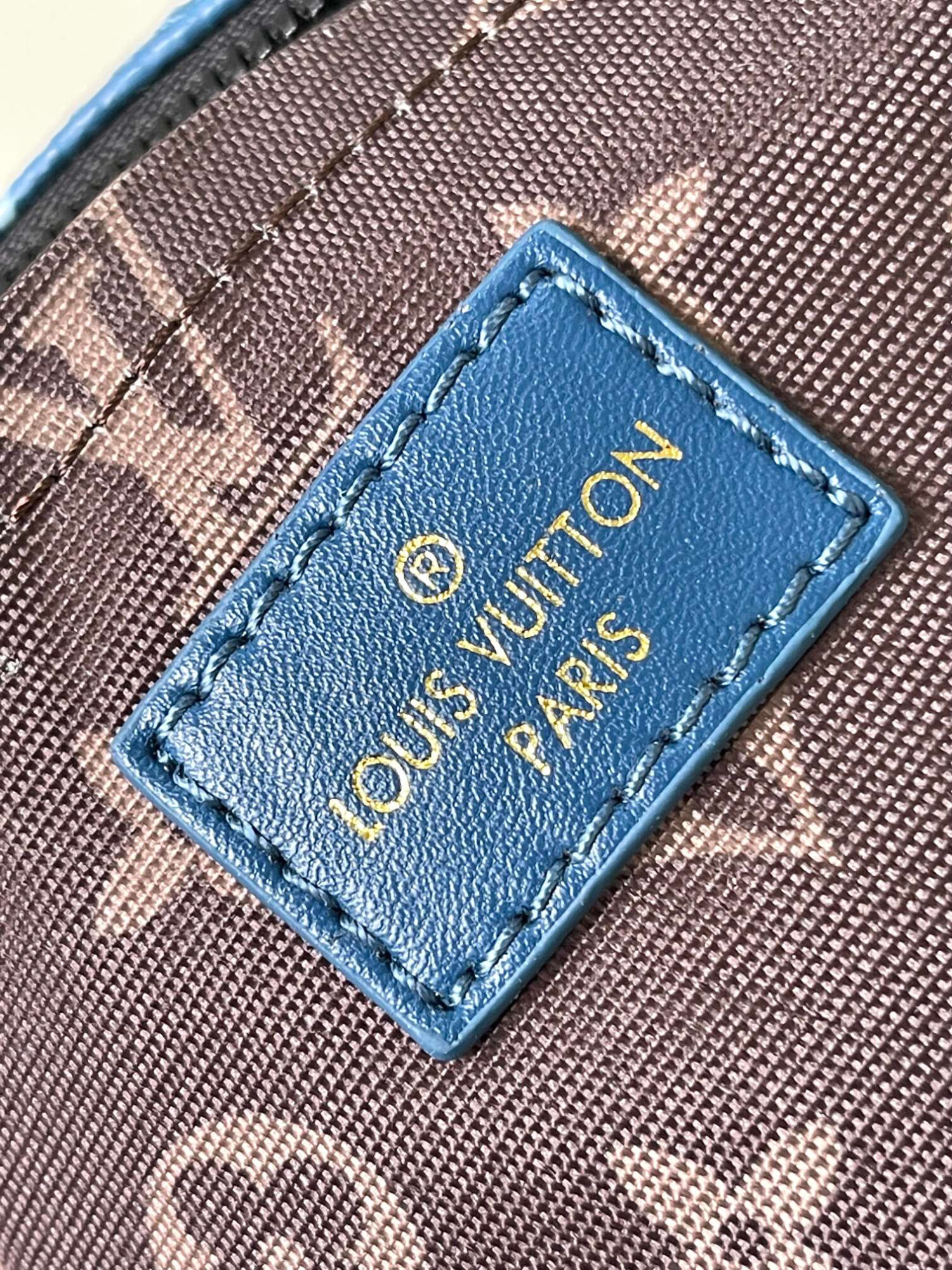 8 Louis Vuitton M46803 Blue Pillow Bag 🦍🦍 This Keepall Bandoulière 25 handbag is made of coated canvas.
