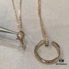 692fd43a99f2d84055c8a4d4 Cartier Juste un Clou Diamond-Paved Necklace Double-Sided Design with Full and Partial Baguette Zirconia Setting