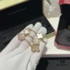 692fd50199f2d84055c8a5fa Versatile Top-Tier Jewelry: VCA-Inspired Five-Petal White Mother-of-Pearl Bracelet and Cartier-Style Nailed Polished Gold Bangle, Thick 18K Gold Plated with Natural White Mother-of-Pearl