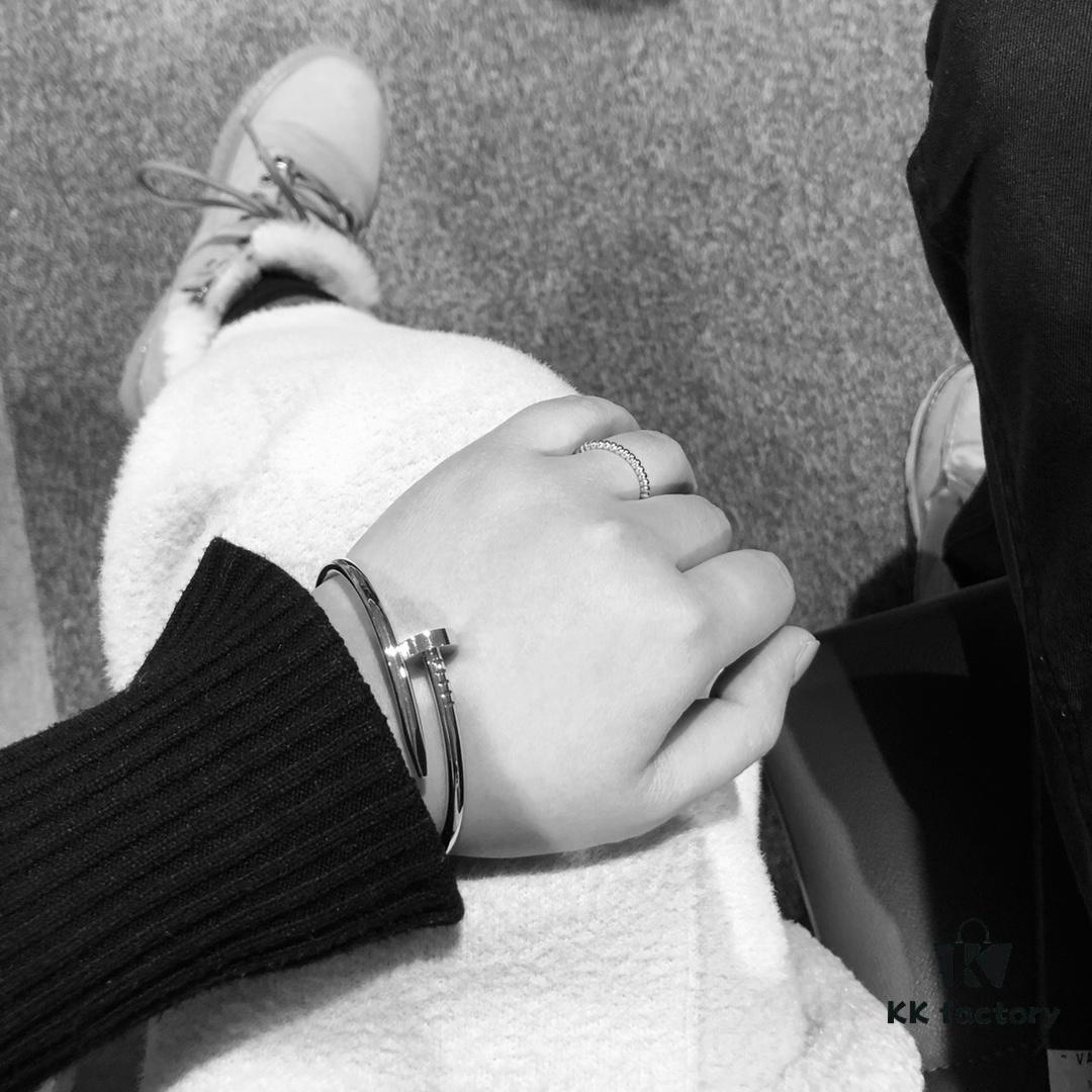 692fd54b99f2d84055c8a689 Cartier Juste un Clou Nail Bracelet, Non-Diamond CNC Version, White Gold Color