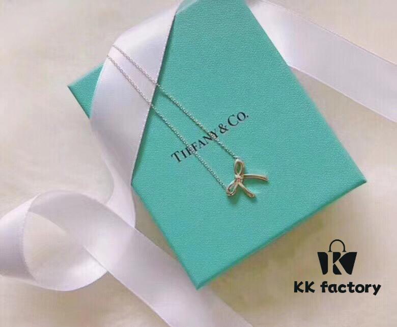 692fd56999f2d84055c8a6ce Original Design Counter Small Smooth Bow Necklace ✨Tiffany & Co. Official Website ✨✨ German Imported 925 Sterling Silver Vacuum Plated with Pt950 Platinum, Comparable to Counter Quality