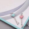 692fd60199f2d84055c8a818 Tiffany Blue Heart Key Enamel Necklace