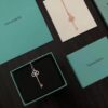 692fd64499f2d84055c8a8a9 Tiffany Heart Crown Key Original Necklace, Solid Back with Highest-Grade Imported High-Carbon Diamonds, Imported 925 Sterling Silver Plated with 18K Gold, Same Necklace Worn by Yang Mi, Available in Rose Gold and Platinum