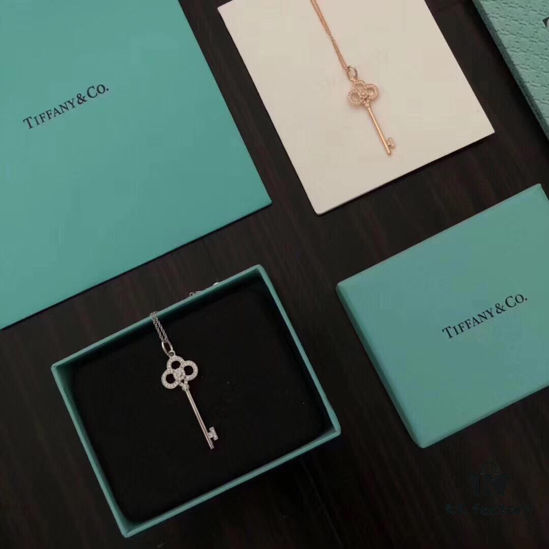 692fd64499f2d84055c8a8a9 Tiffany Heart Crown Key Original Necklace, Solid Back with Highest-Grade Imported High-Carbon Diamonds, Imported 925 Sterling Silver Plated with 18K Gold, Same Necklace Worn by Yang Mi, Available in Rose Gold and Platinum